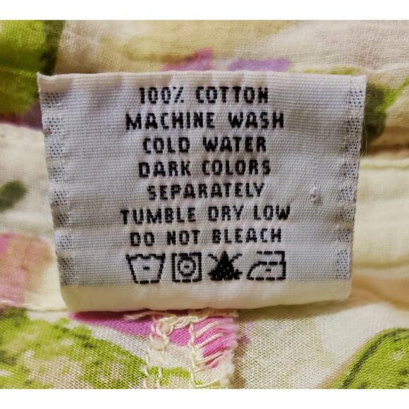 Color Me Cotton medium Cotton yellow floral print button-up blouse - Picture 5 of 5